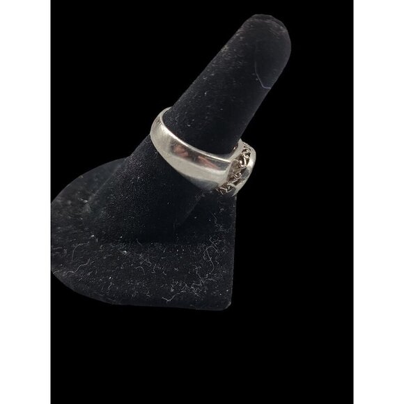 Sterling Silver Mens Opal Ring 925 SIZE 7.25" 4.3mm Thick Band Large Opal Gem - Picture 7 of 16